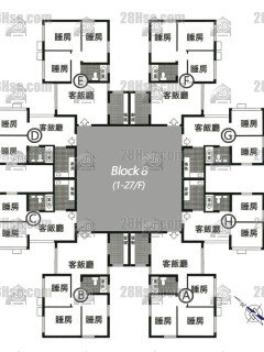 Phase 1 Block 8 1/f To 30/f FloorPlan