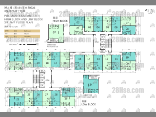 1座 (博文楼) 3-26楼 平面图
