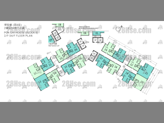 8座 (博智楼) 2-34楼 平面图