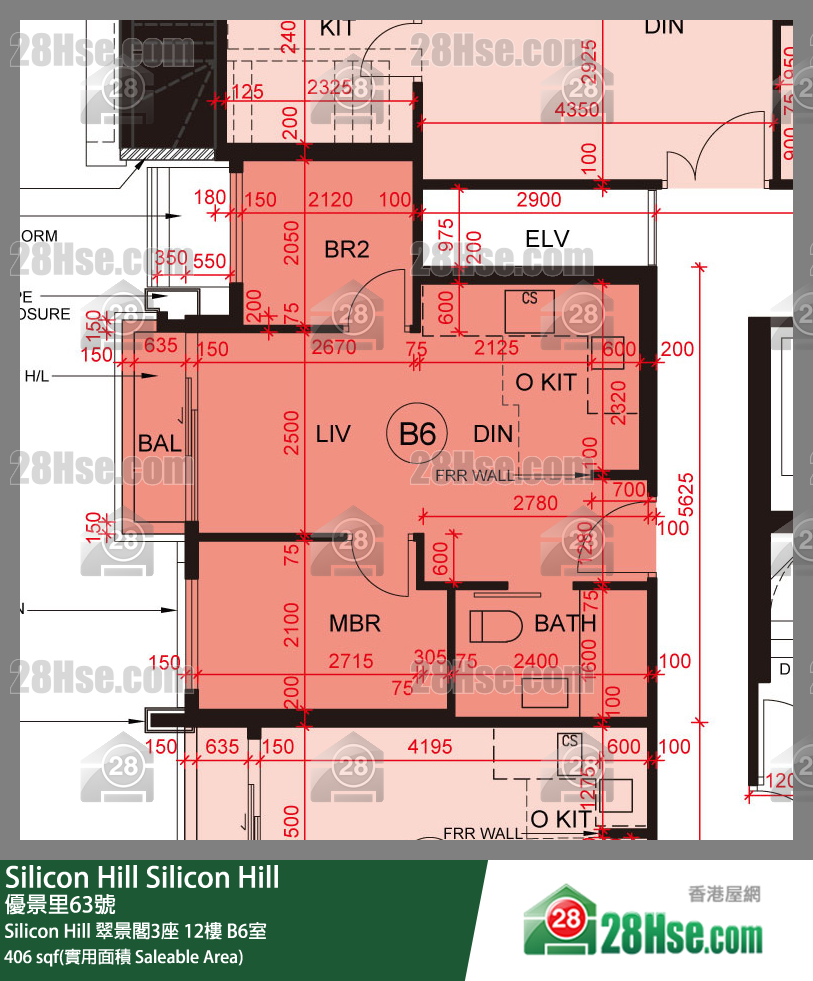 Silicon Hill, Flat B6, 12/F, Greenwood Tower 3, Phase 1 FloorPlan