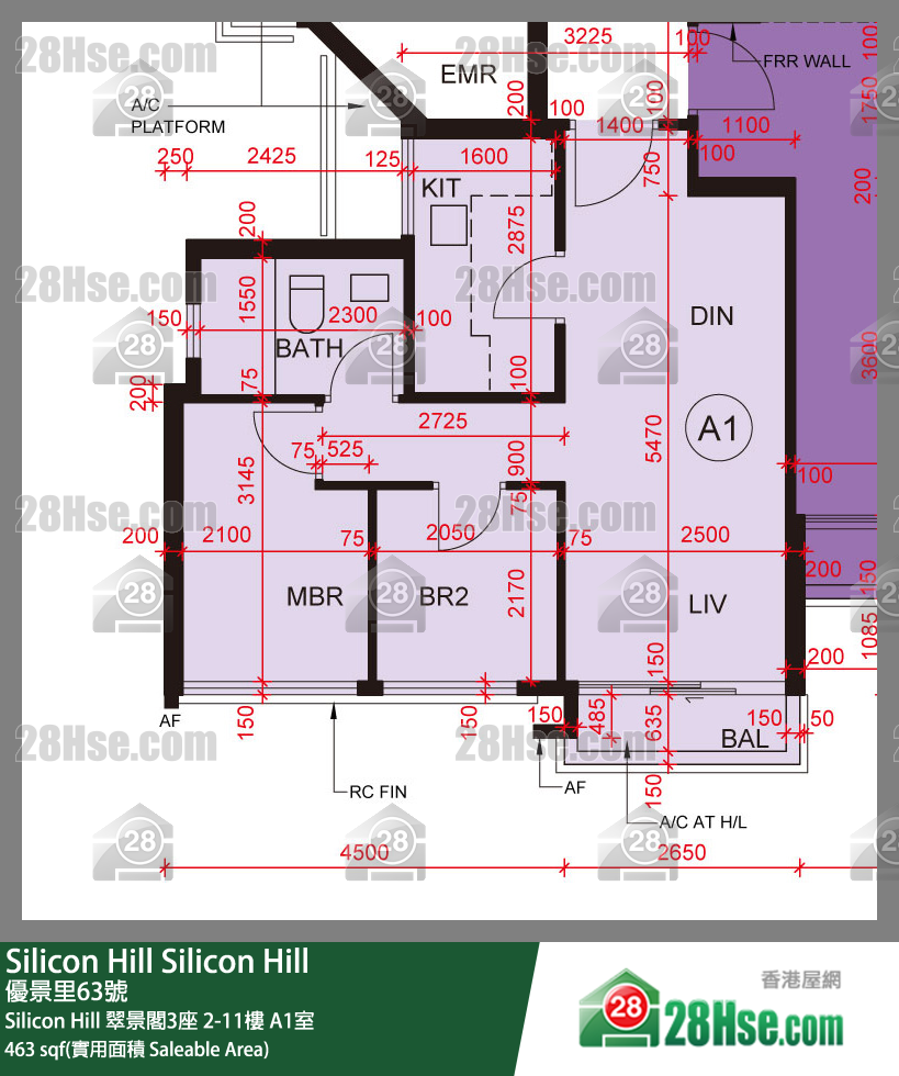 Silicon Hill, Flat A1, 6/F, Greenwood Tower 3, Phase 1 FloorPlan