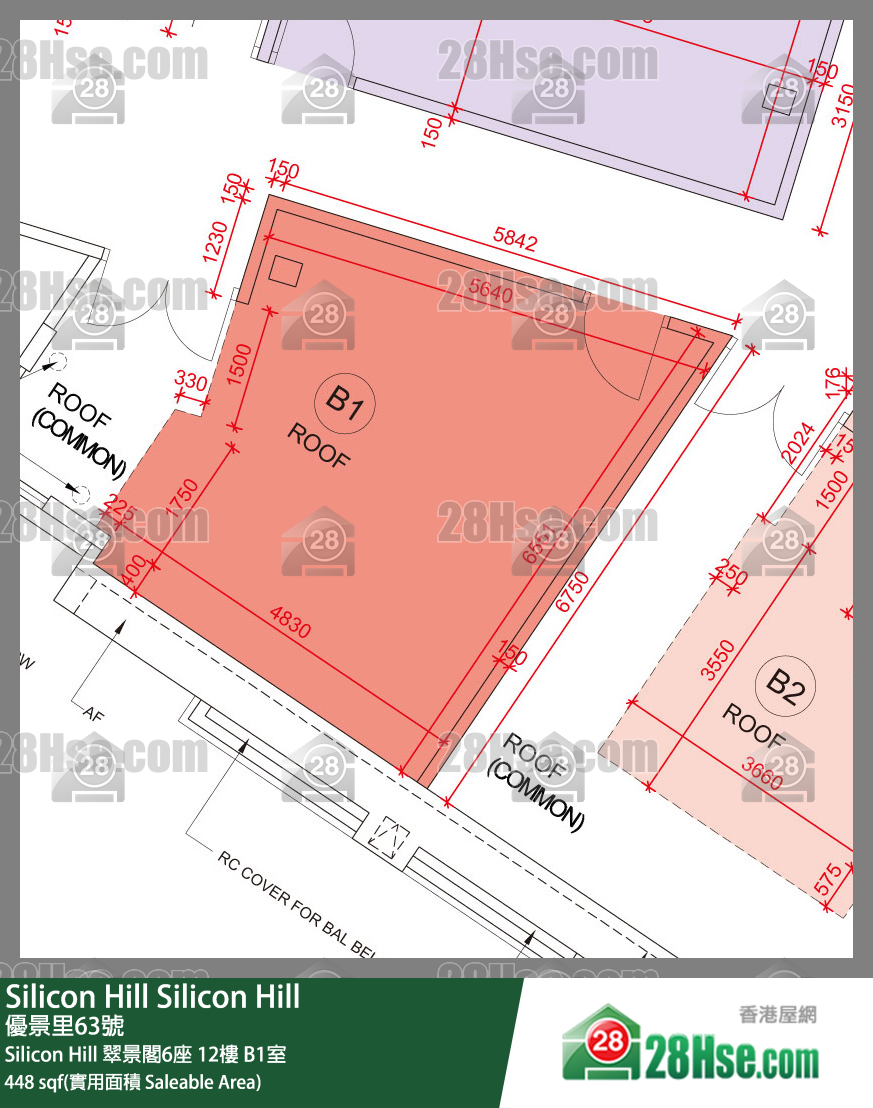 Silicon Hill, Flat B1, 12/F, Greenwood Tower 6, Phase 1 FloorPlan