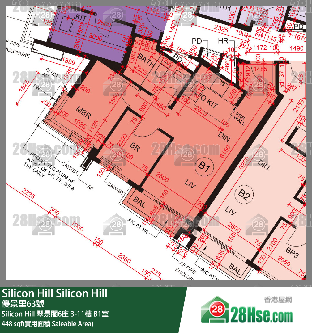 Silicon Hill, Flat B1, 11/F, Greenwood Tower 6, Phase 1 FloorPlan