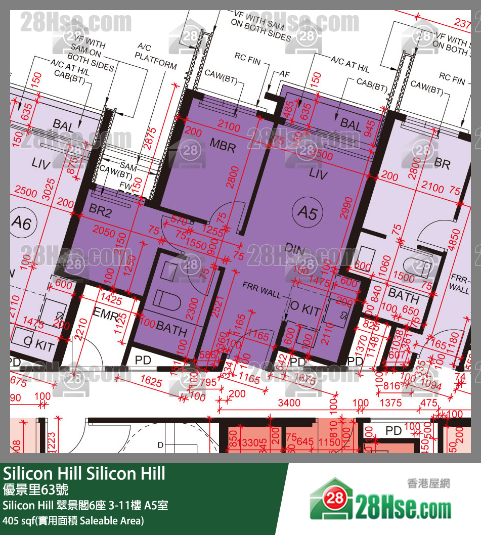 Silicon Hill, Flat A5, 5/F, Greenwood Tower 6, Phase 1 FloorPlan