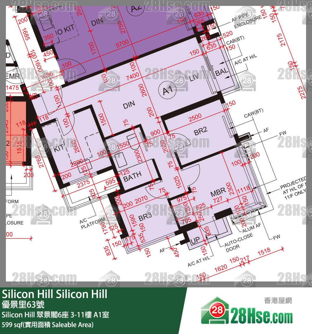 Silicon Hill, Flat A1, 5/F, Greenwood Tower 6, Phase 1 FloorPlan