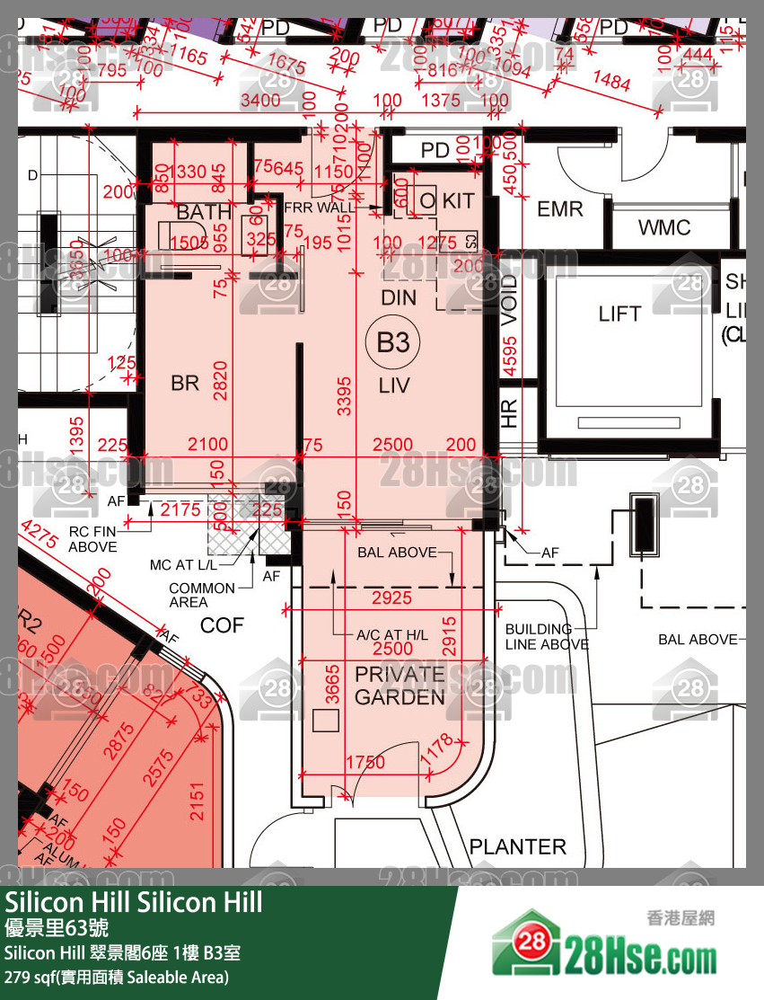Silicon Hill, Flat B3, 1/F, Greenwood Tower 6, Phase 1 FloorPlan