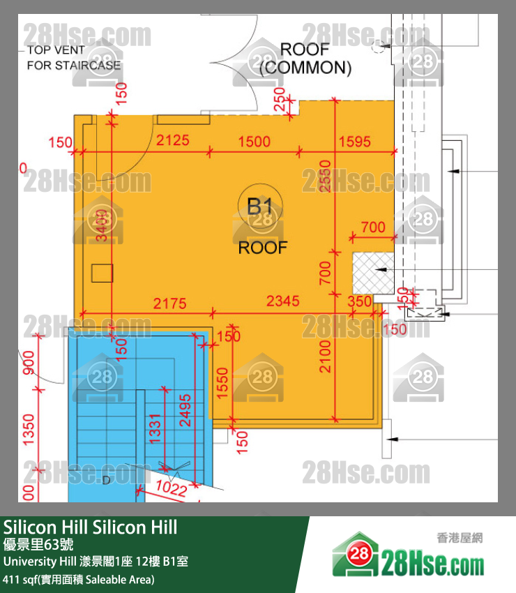 Silicon Hill, Flat B1, 12/F, Marina Tower 1, Phase 2a FloorPlan