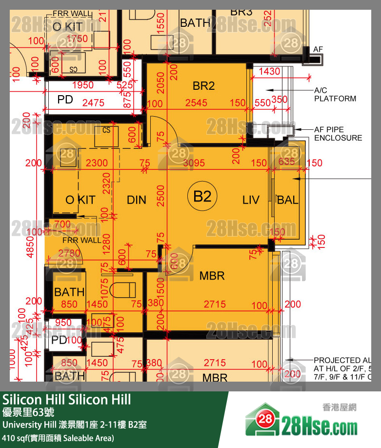 Silicon Hill, Flat B2, 10/F, Marina Tower 1, Phase 2a FloorPlan