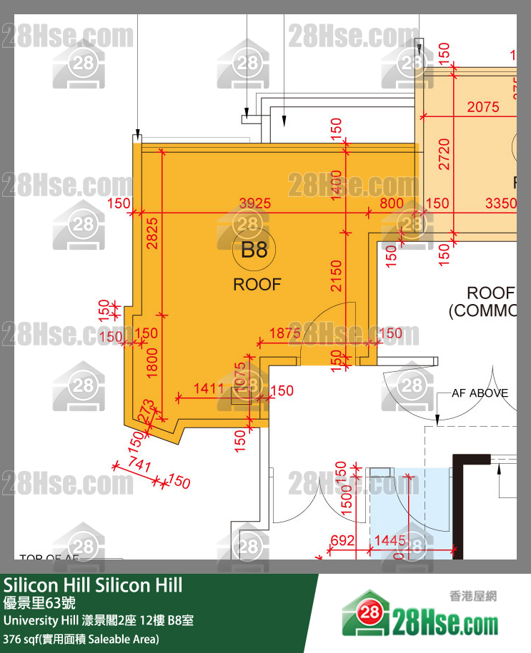 Silicon Hill, Flat B8, 12/F, Marina Tower 2, Phase 2a FloorPlan