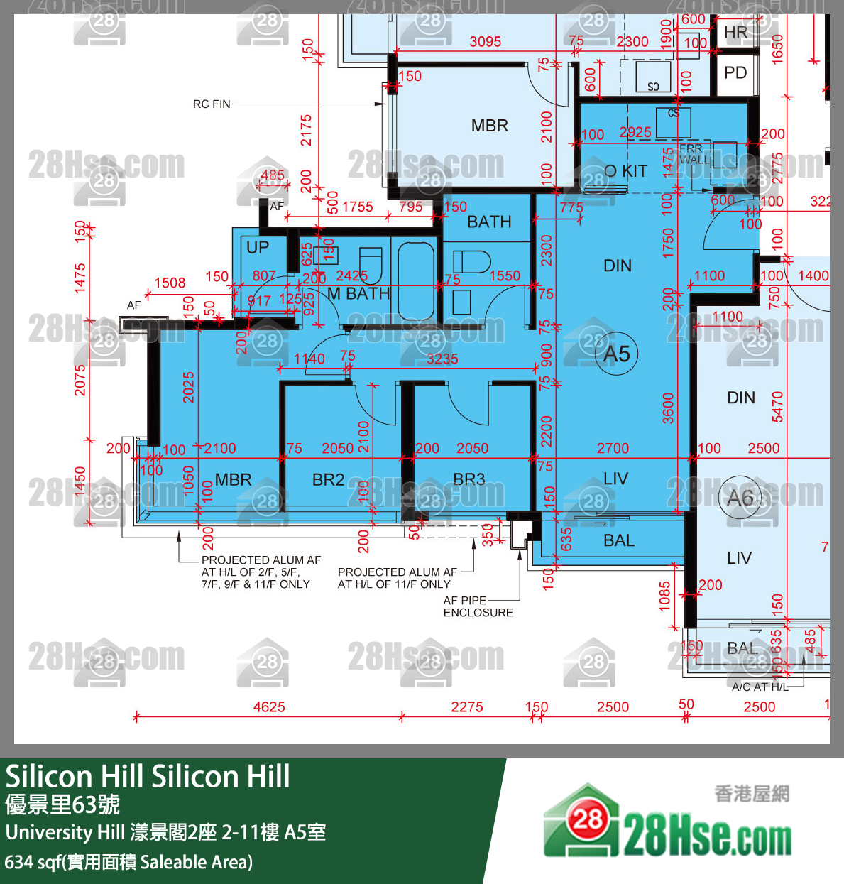 Silicon Hill, Flat A5, 11/F, Marina Tower 2, Phase 2a FloorPlan