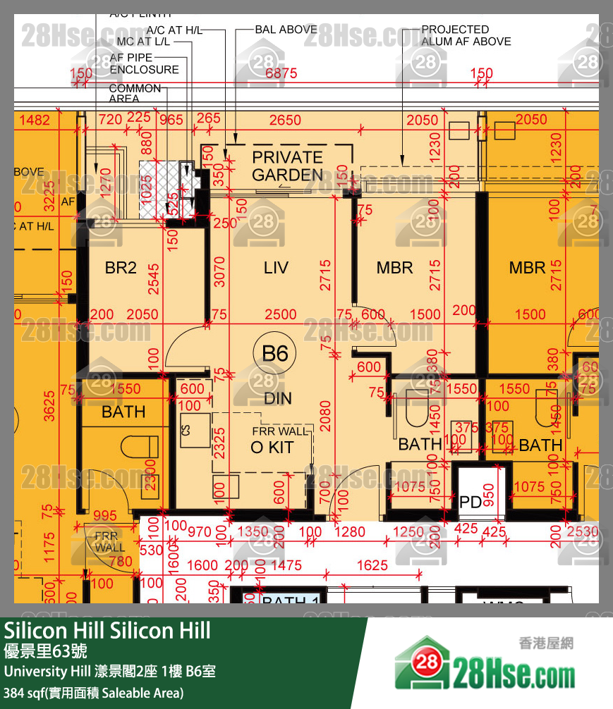Silicon Hill, Flat B6, 1/F, Marina Tower 2, Phase 2a FloorPlan