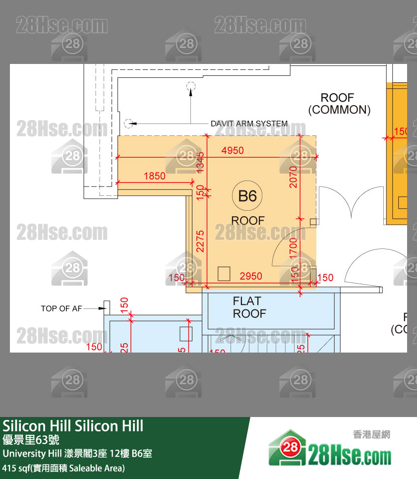 Silicon Hill, Flat B6, 12/F, Marina Tower 3, Phase 2a FloorPlan