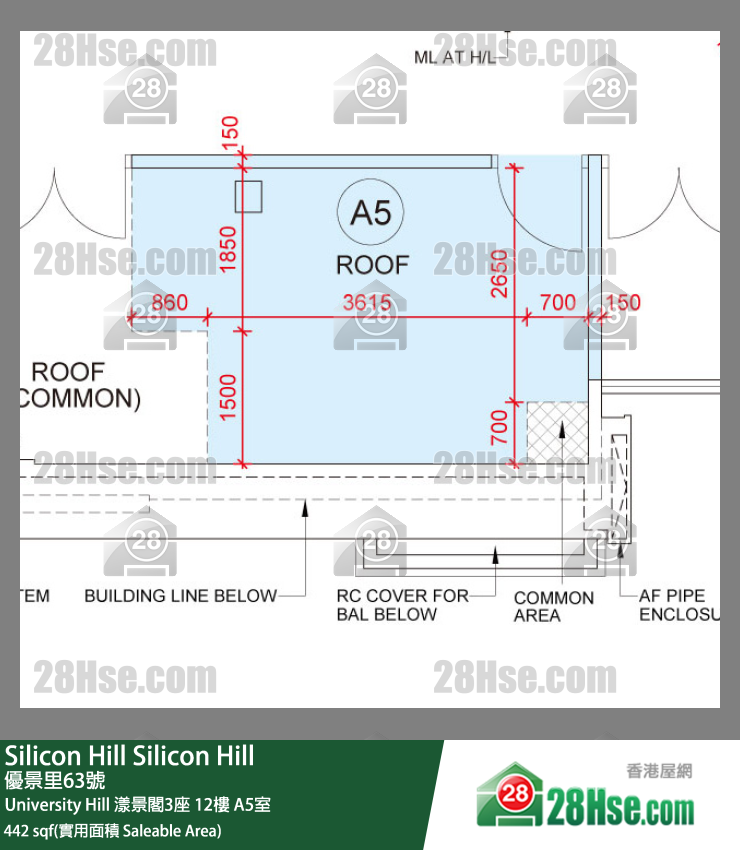 Silicon Hill, Flat A5, 12/F, Marina Tower 3, Phase 2a FloorPlan