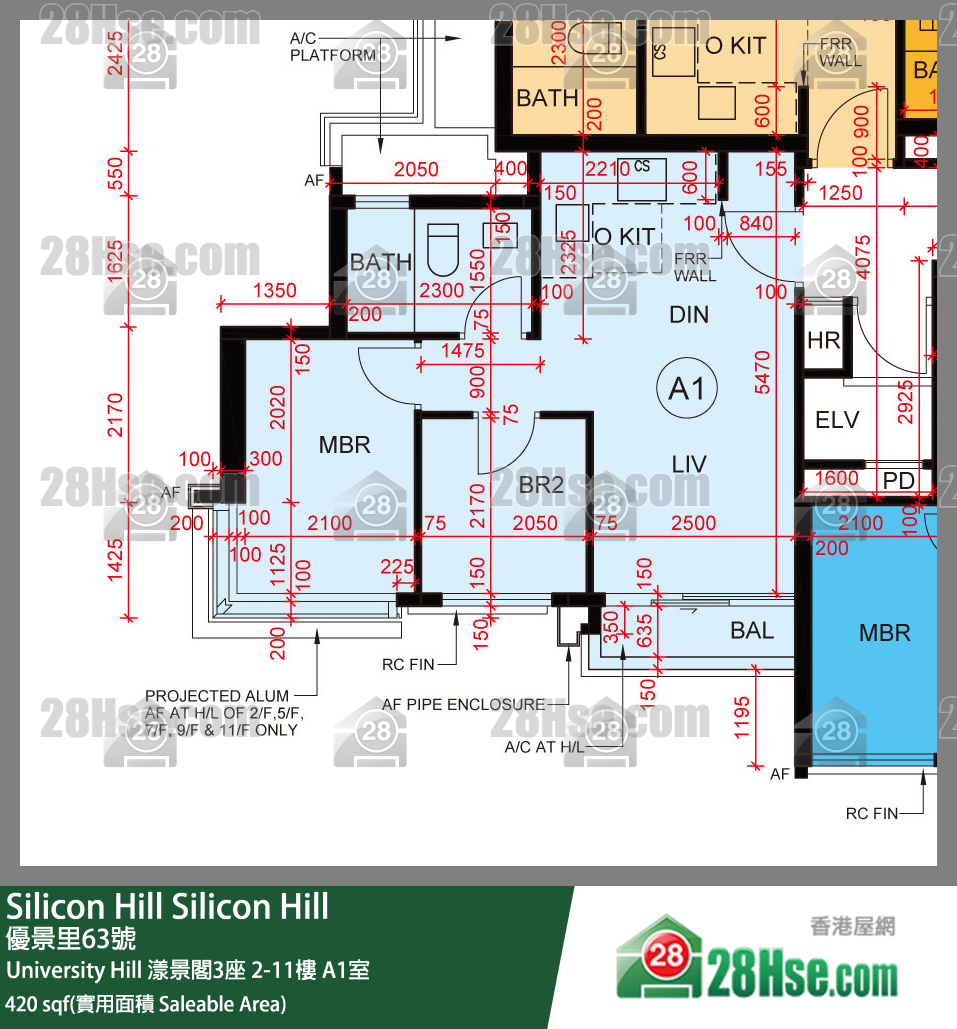 Silicon Hill, Flat A1, 9/F, Marina Tower 3, Phase 2a FloorPlan