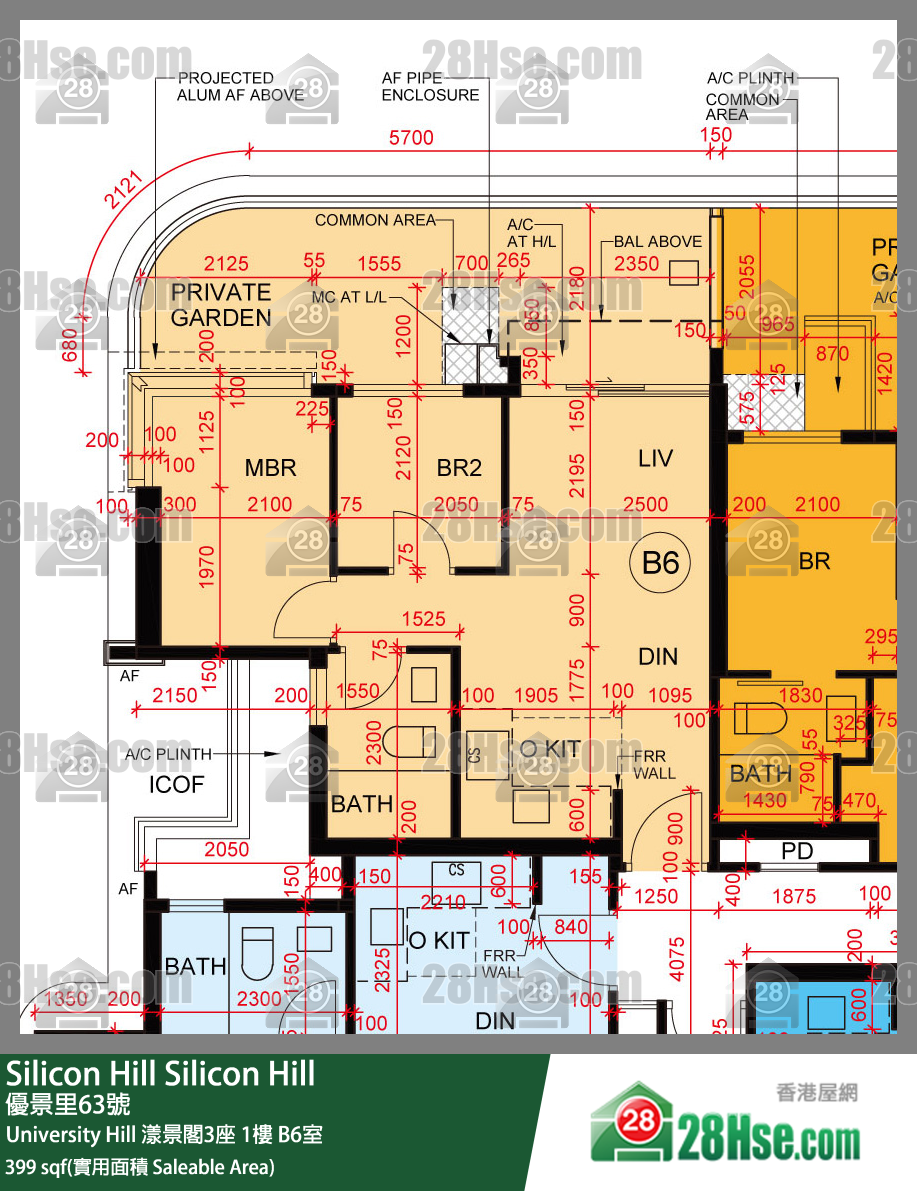 Silicon Hill, Flat B6, 1/F, Marina Tower 3, Phase 2a FloorPlan