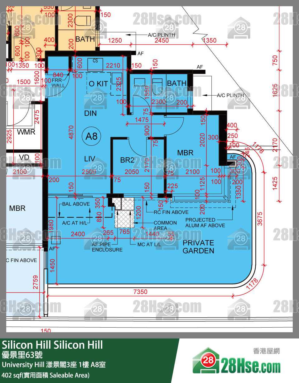 Silicon Hill, Flat A8, 1/F, Marina Tower 3, Phase 2a FloorPlan