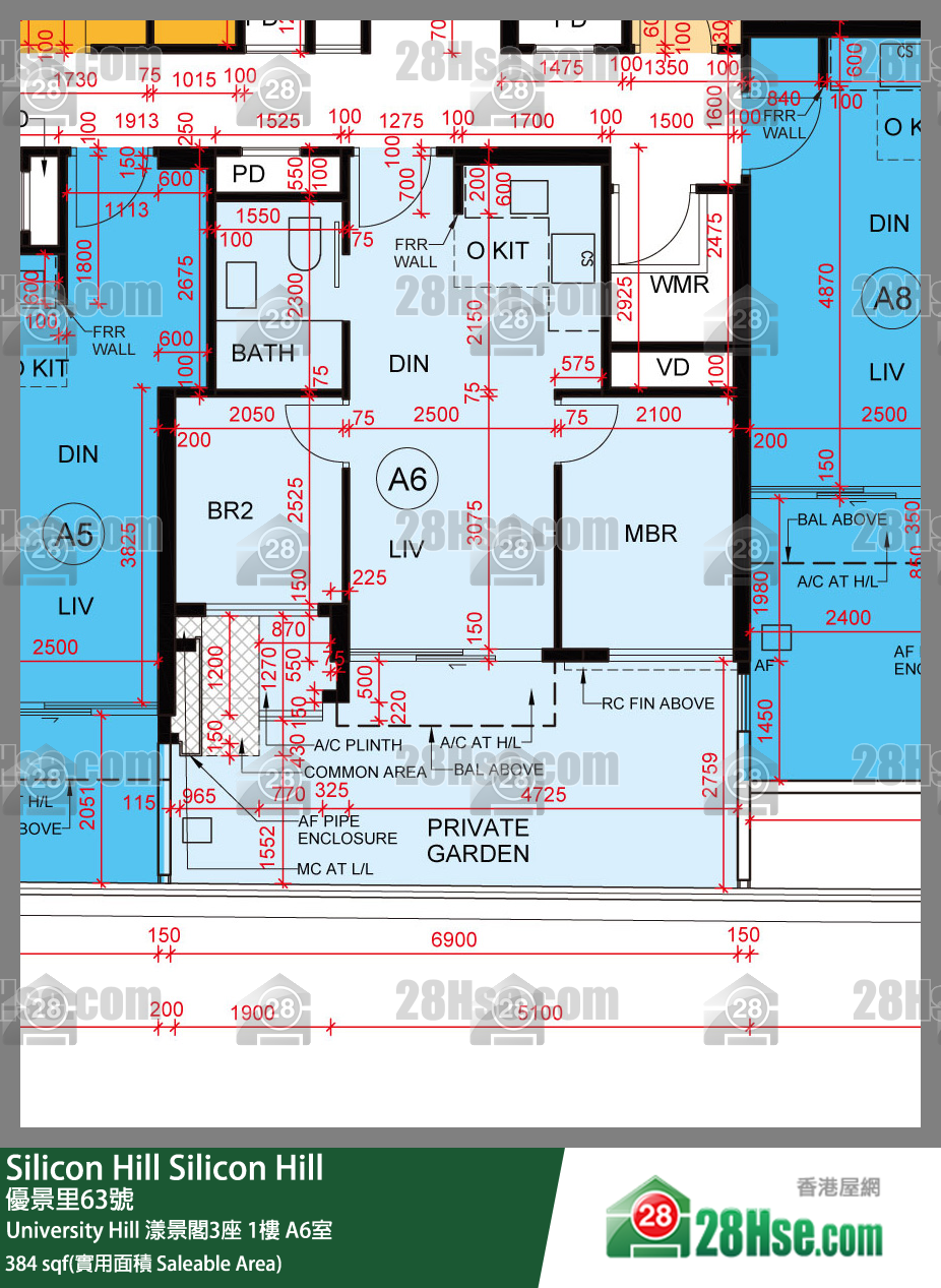 Silicon Hill, Flat A6, 1/F, Marina Tower 3, Phase 2a FloorPlan