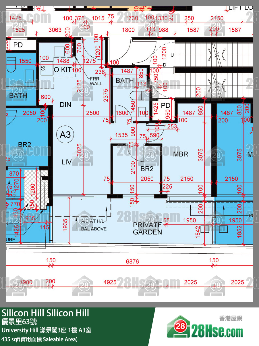 Silicon Hill, Flat A3, 1/F, Marina Tower 3, Phase 2a FloorPlan