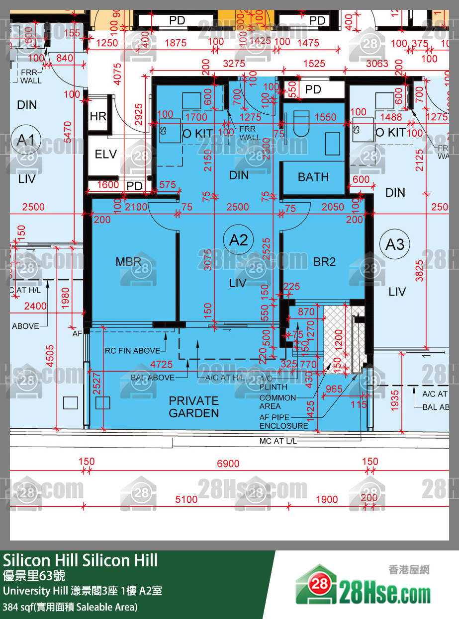 Silicon Hill, Flat A2, 1/F, Marina Tower 3, Phase 2a FloorPlan