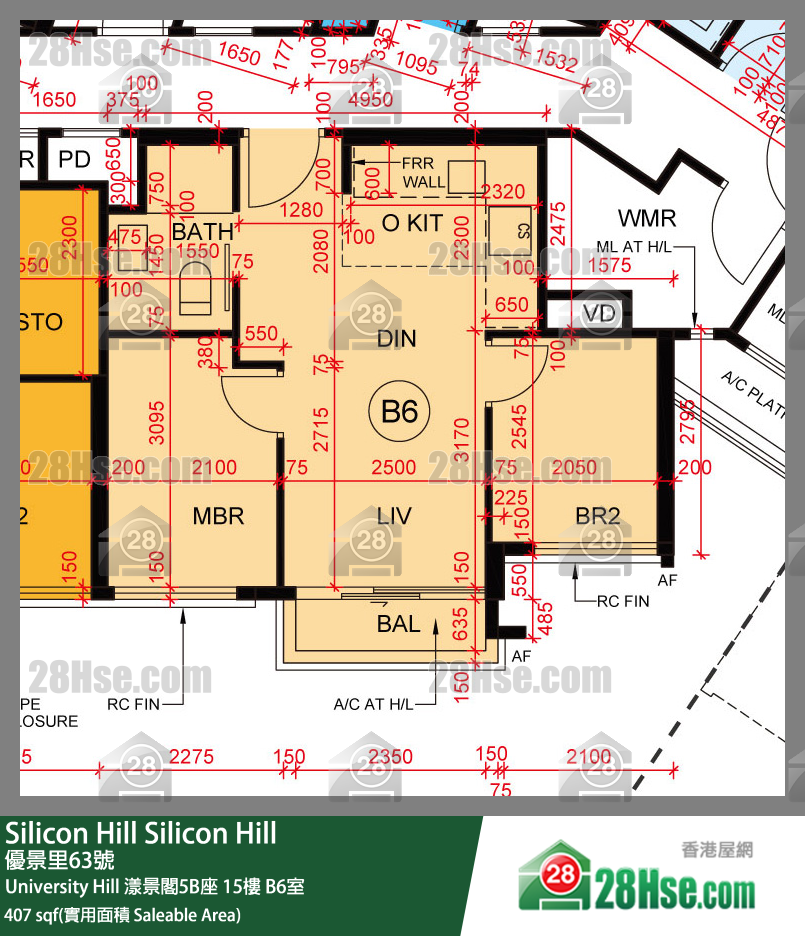 Silicon Hill, Flat B6, 15/F, Marina Tower 5b, Phase 2a FloorPlan