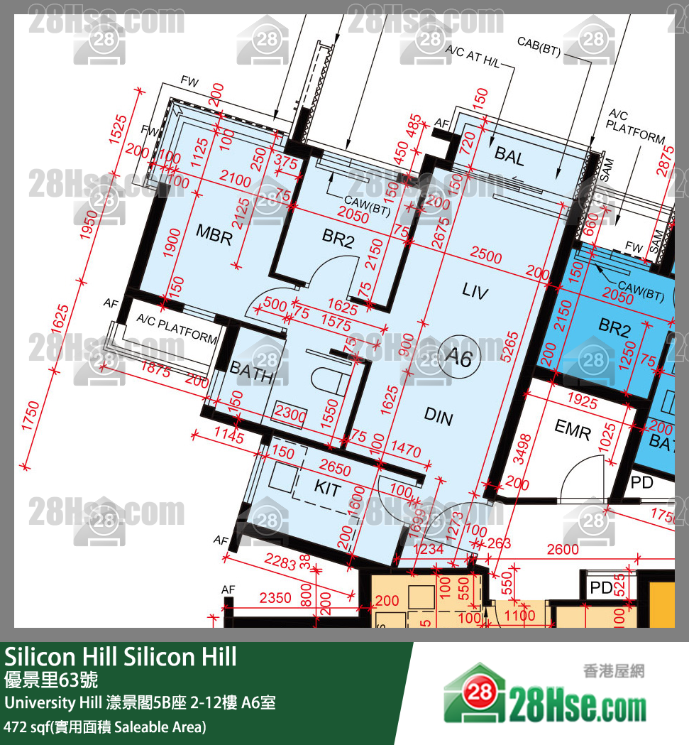 Silicon Hill, Flat A6, 7/F, Marina Tower 5b, Phase 2a FloorPlan