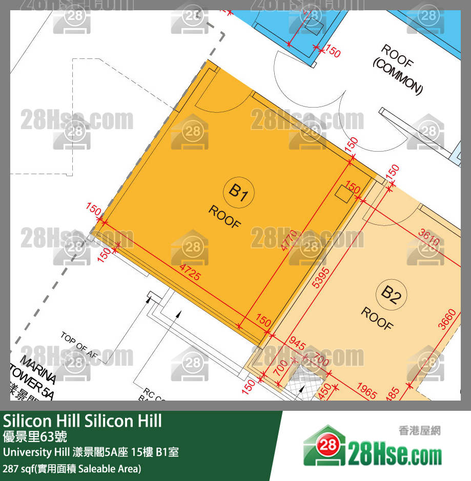 Silicon Hill, Flat B1, 15/F, Marina Tower 5a, Phase 2a FloorPlan