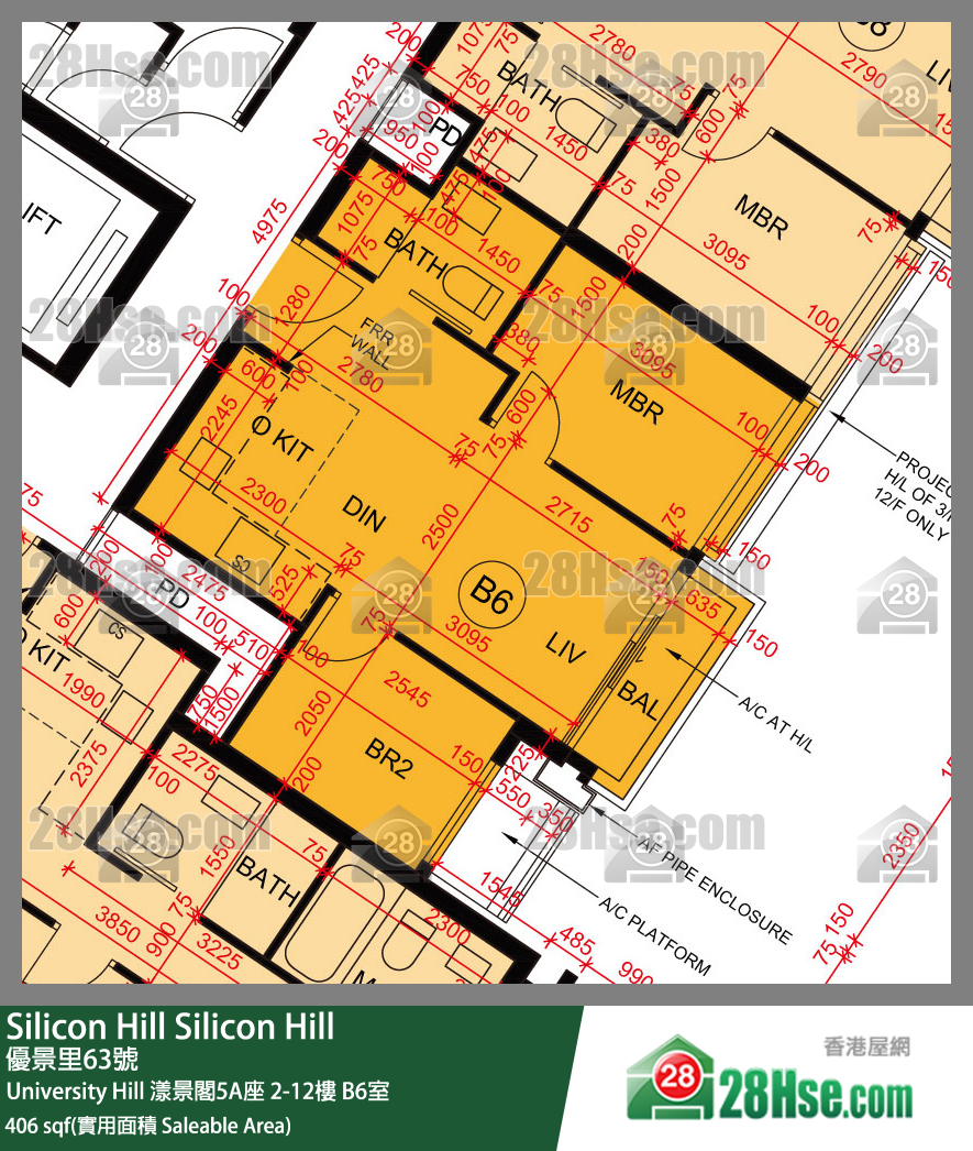 Silicon Hill, Flat B6, 12/F, Marina Tower 5a, Phase 2a FloorPlan