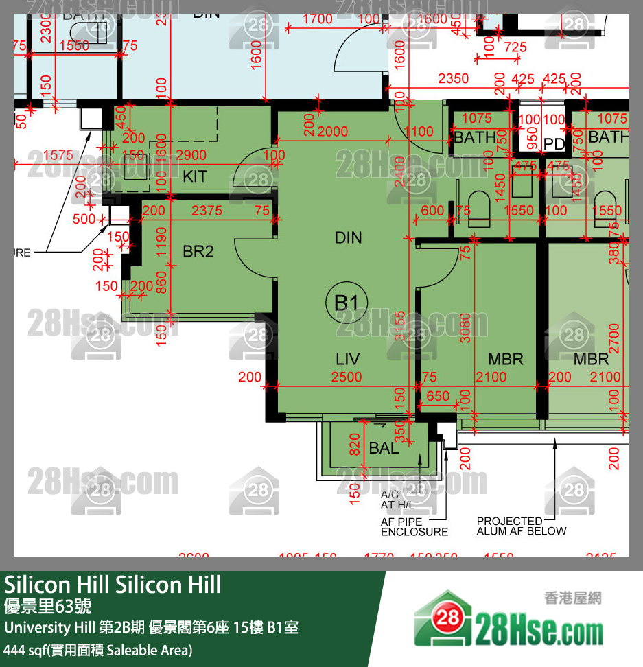 Silicon Hill, Flat B1, 15/F, Scenic Tower 6, Phase 2b FloorPlan
