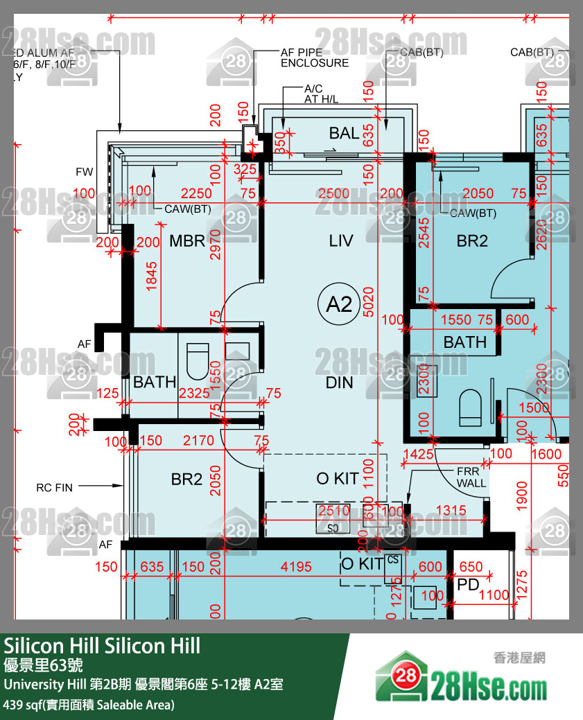 Silicon Hill, Flat A2, 10/F, Scenic Tower 6, Phase 2b FloorPlan