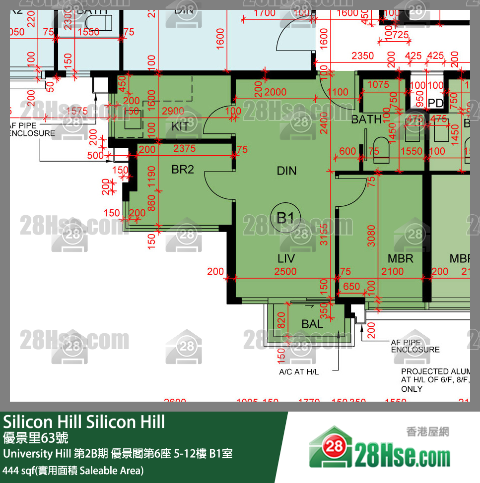 Silicon Hill, Flat B1, 12/F, Scenic Tower 6, Phase 2b FloorPlan