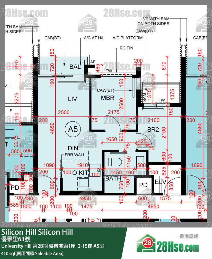 Silicon Hill, Flat A5, 10/F, Scenic Tower 1, Phase 2b FloorPlan