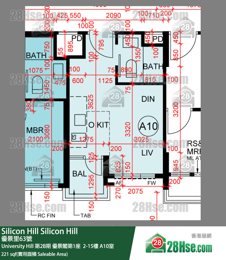 Silicon Hill, Flat A10, 2/F, Scenic Tower 1, Phase 2b FloorPlan