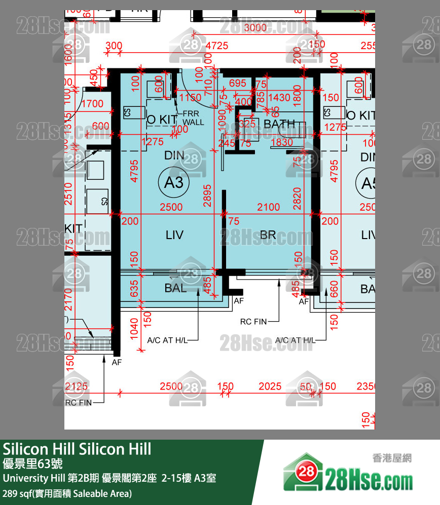 Silicon Hill, Flat A3, 15/F, Scenic Tower 2, Phase 2b FloorPlan