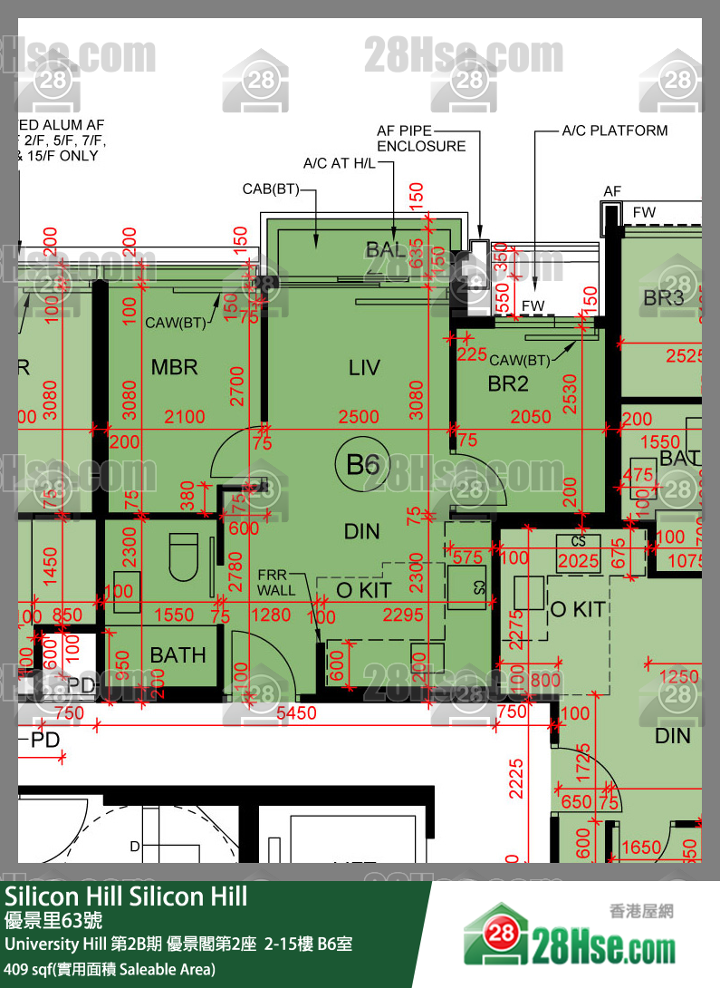 Silicon Hill, Flat B6, 5/F, Scenic Tower 2, Phase 2b FloorPlan