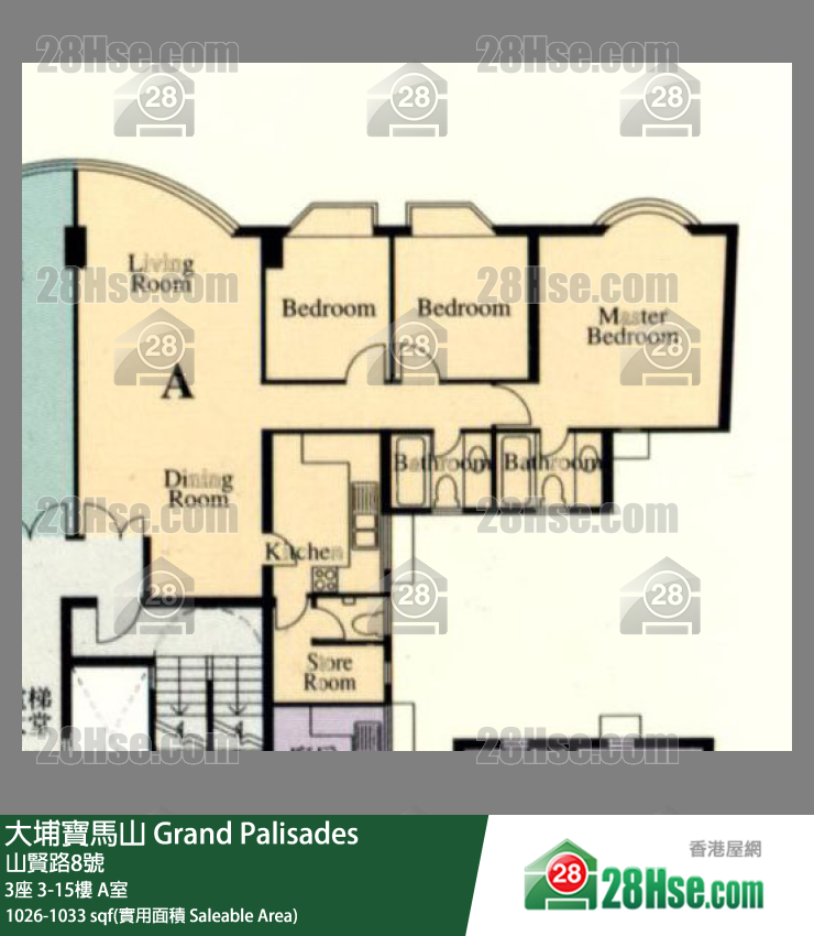 Grand Palisades,  Flat A, 10/f, Block 3 FloorPlan