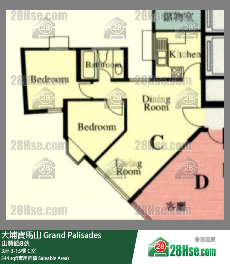 Grand Palisades, Flat C, 10/F, Block 3 FloorPlan