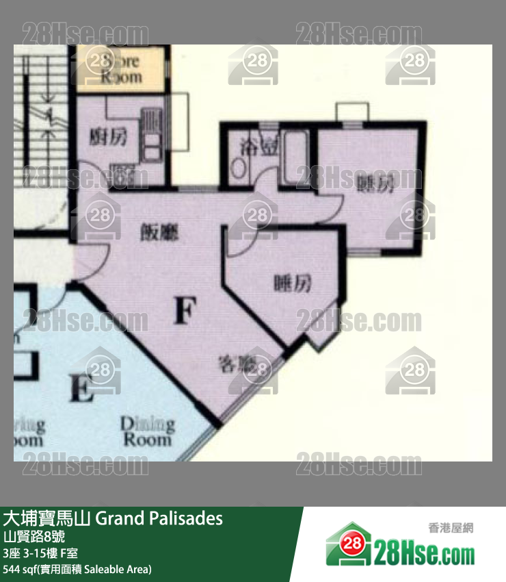 Grand Palisades,  Flat F, 10/f, Block 3 FloorPlan