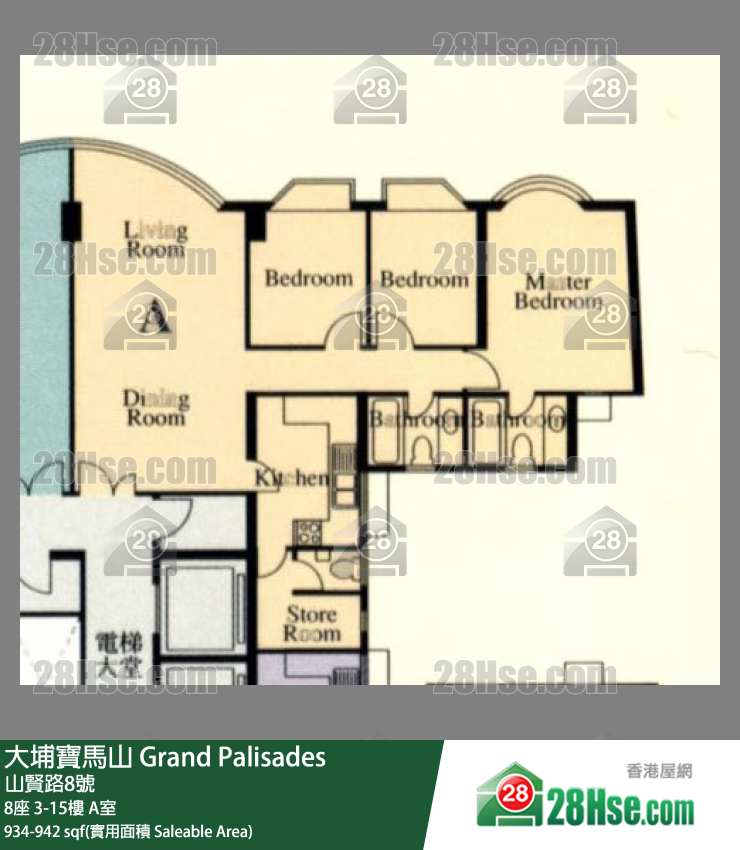 Grand Palisades,  Flat A, 10/f, Block 8 FloorPlan