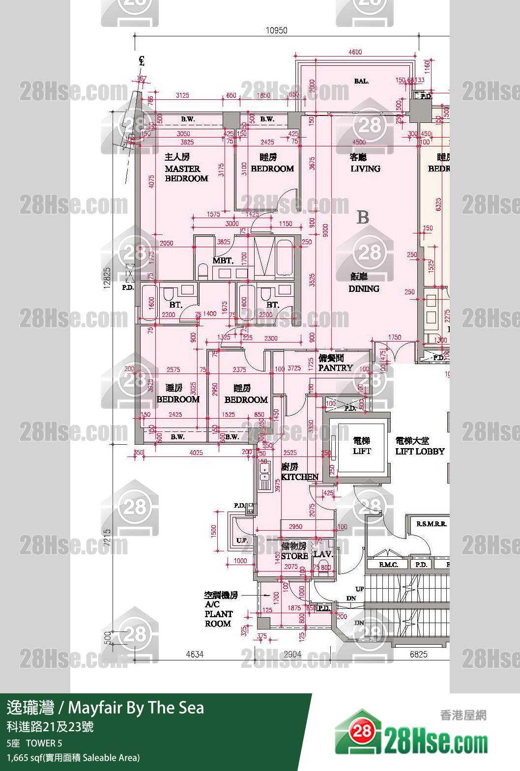 逸瓏灣I & II 逸瓏灣II(大廈) 5座2樓B室單位成交資料| 5平方Squarefoot