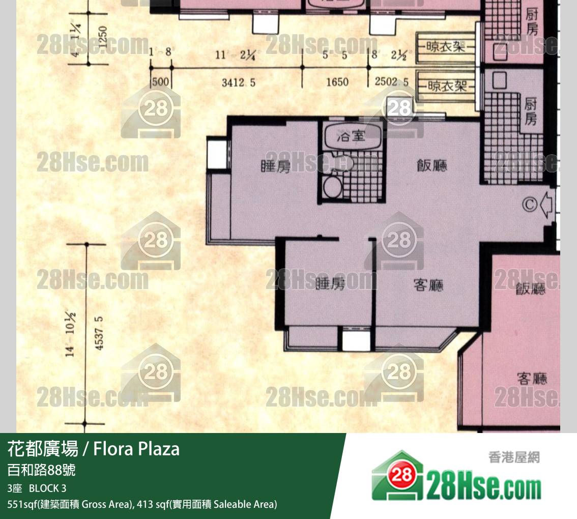 花都广场 3座12楼 C室 平面图 花都广场 3座12楼 C室 平面图