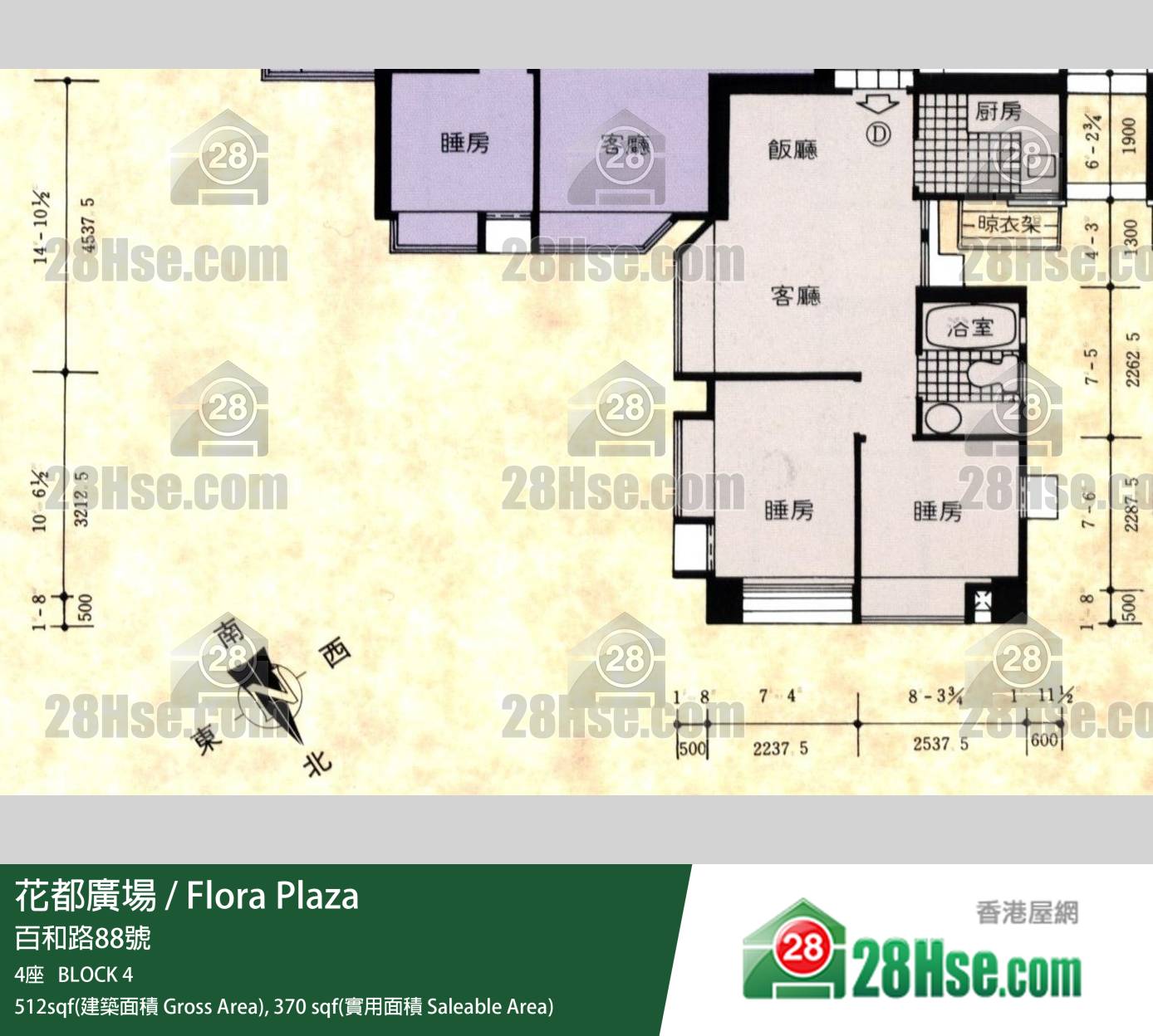 花都广场 4座26楼 D室 平面图 花都广场 4座26楼 D室 平面图