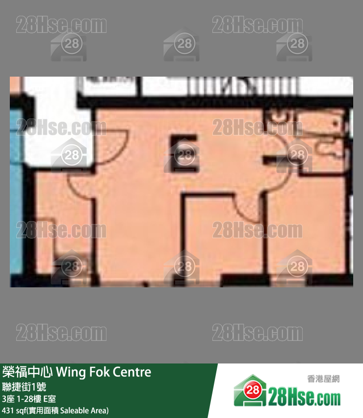 榮福中心 3座9樓 E室 平面圖