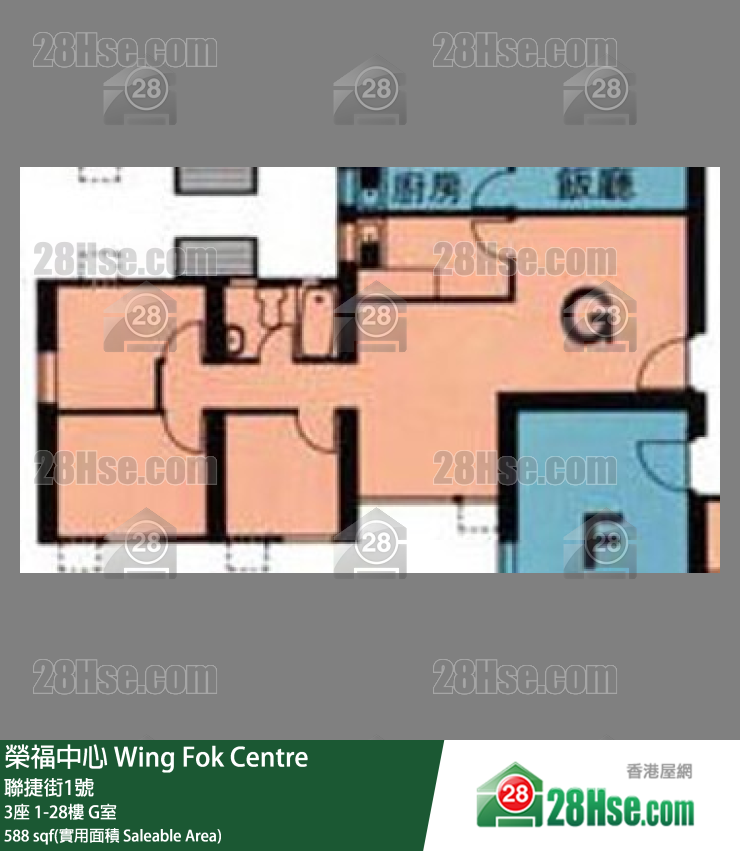 榮福中心 3座5樓 G室 平面圖