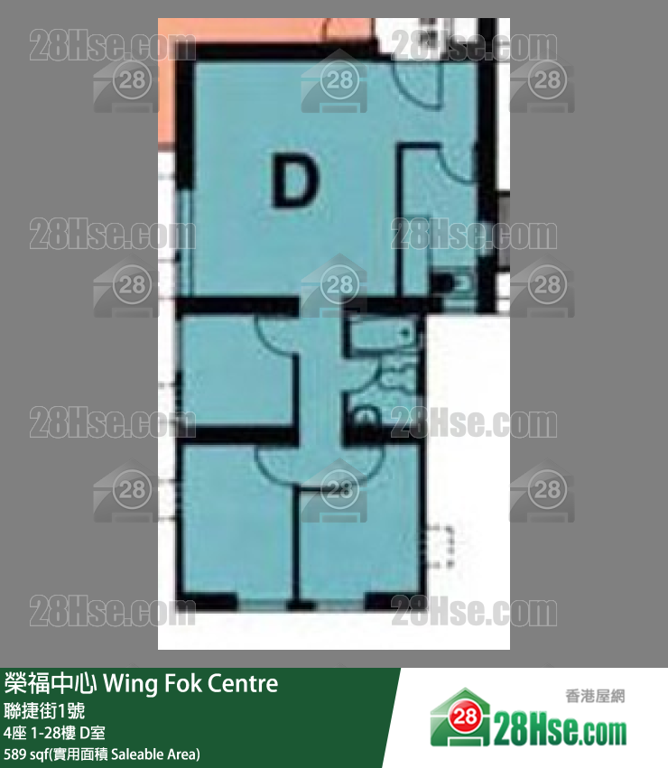 榮福中心 4座24樓 D室 平面圖