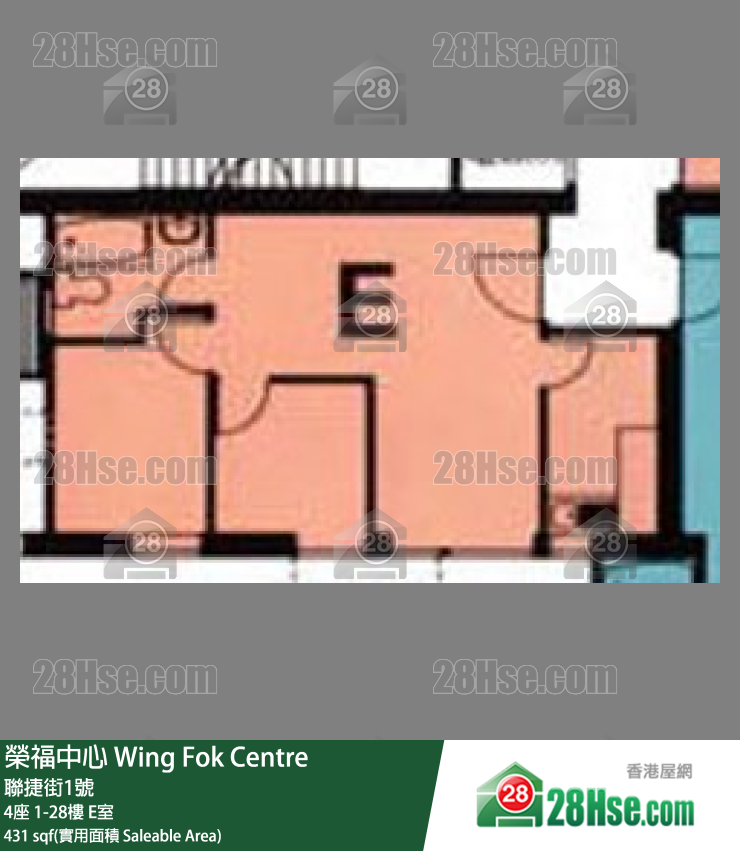 榮福中心 4座10樓 E室 平面圖