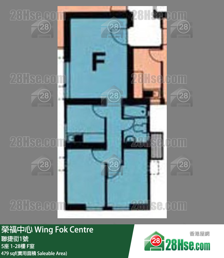 榮福中心 5座5樓 F室 平面圖