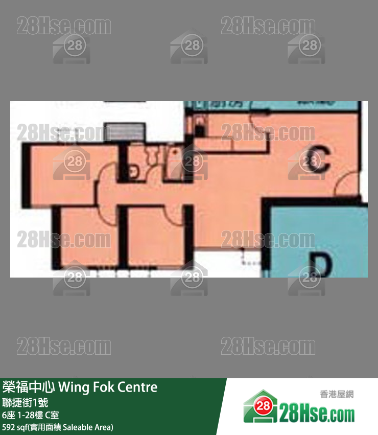 榮福中心 6座7樓 C室 平面圖
