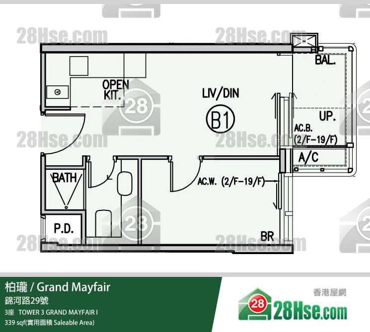 柏瓏 柏瓏I 3座 12樓 B1室 平面圖 柏瓏 柏瓏I 3座 12樓 B1室 平面圖