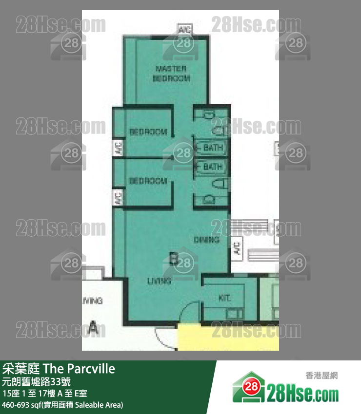 采叶庭 15座 3楼 B室 平面图