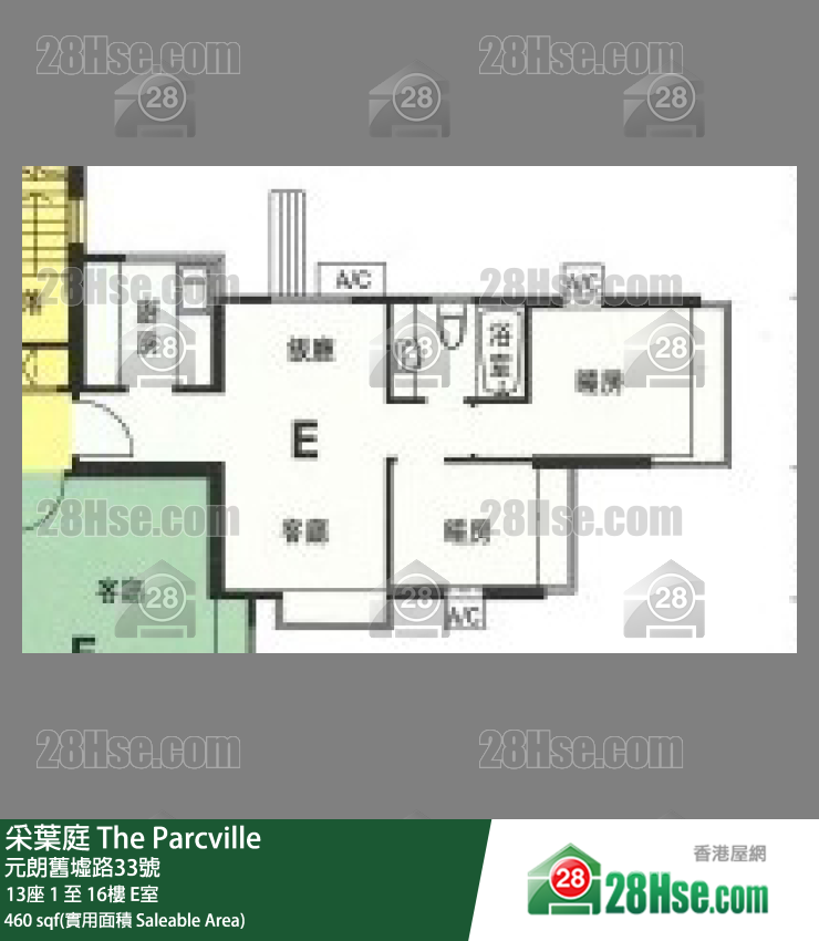 采叶庭 13座 5楼 E室 平面图
